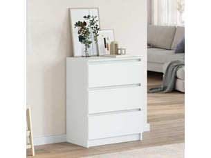 Buffet - bahut - meuble de rangement blanc 60x35x76 cm bois d'ingénierie