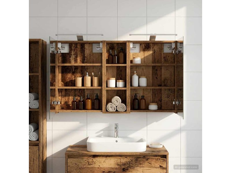 Ensemble de meubles de salle de bain 3 pcs 100x10.5x60.5 cm shl2699 - Conforama D