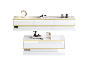Meuble tv coloris blanc  <strong></strong>  <strong></strong>
