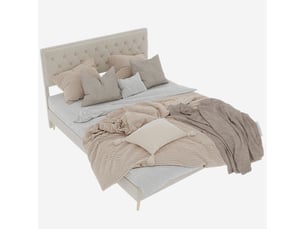 Lit 2 places 140x200 cm REDOM   coloris beige
