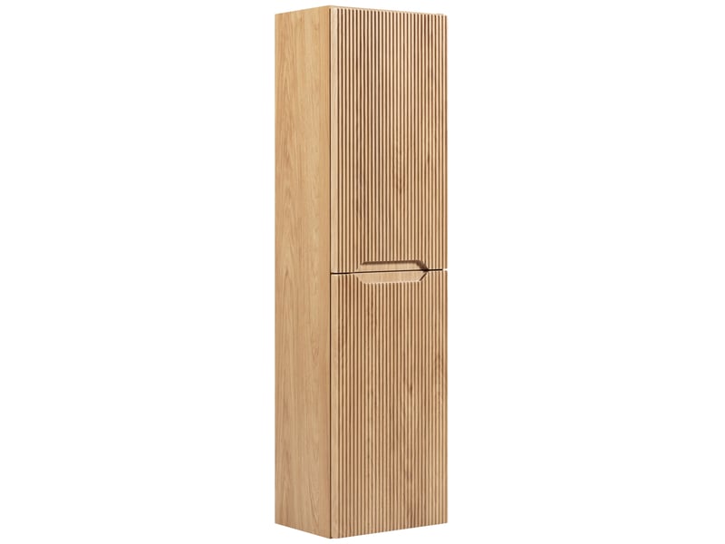 Meuble bas de salle de bain avec panier à linge flow chêne 40 cm  - Conforama A