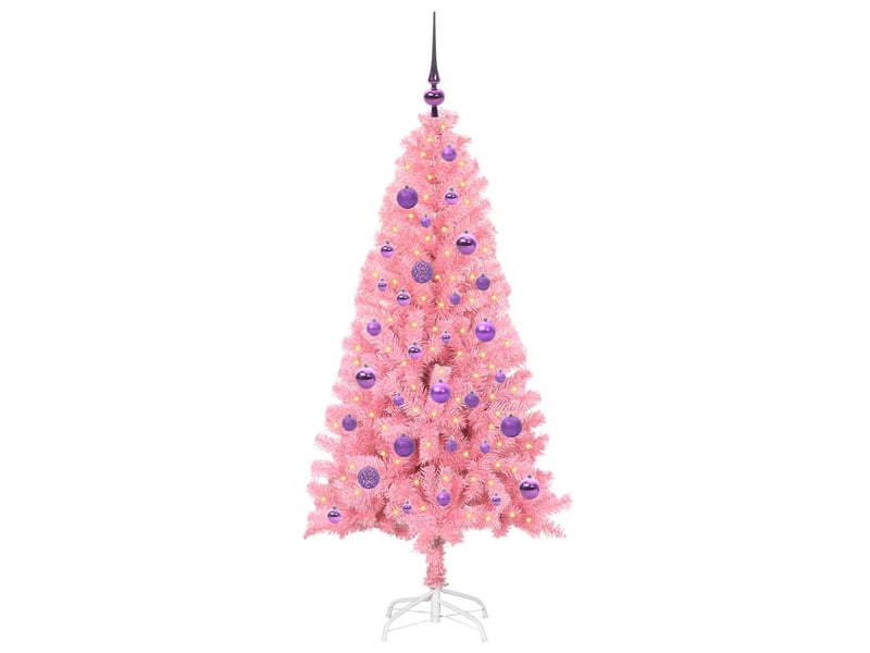  Sapin de noël, arbre de noël rose 150 cm pvc shl2091  - Conforama C