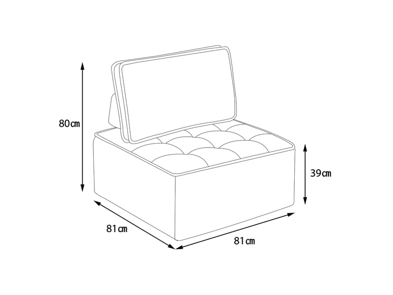  Fauteuil modulable beige avec rangement intégré canapé compact pour salon moderne  - Conforama C