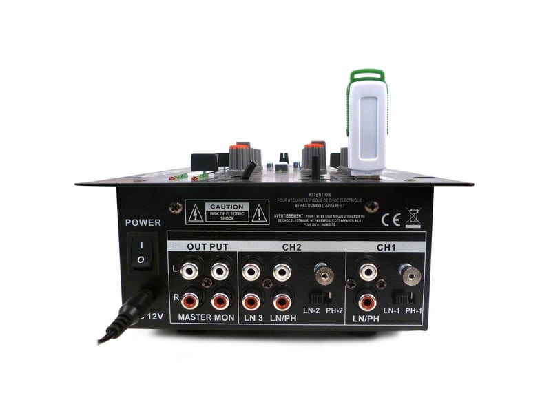  Table de mixage 2 voies - 5 canaux djm-150-usb-bt  - Conforama E