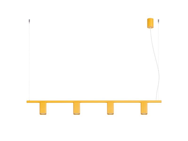 Lustre rayo 4 jaune aluminium moderne 208x122x6cm SL.3270 - Conforama A