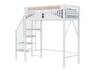 Lit mezzanine 90x200 cm    coloris blanc