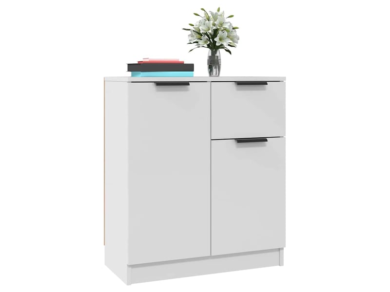  Buffet - bahut - meuble de rangement blanc 60x30x70 cm bois d'ingénierie  - Conforama D