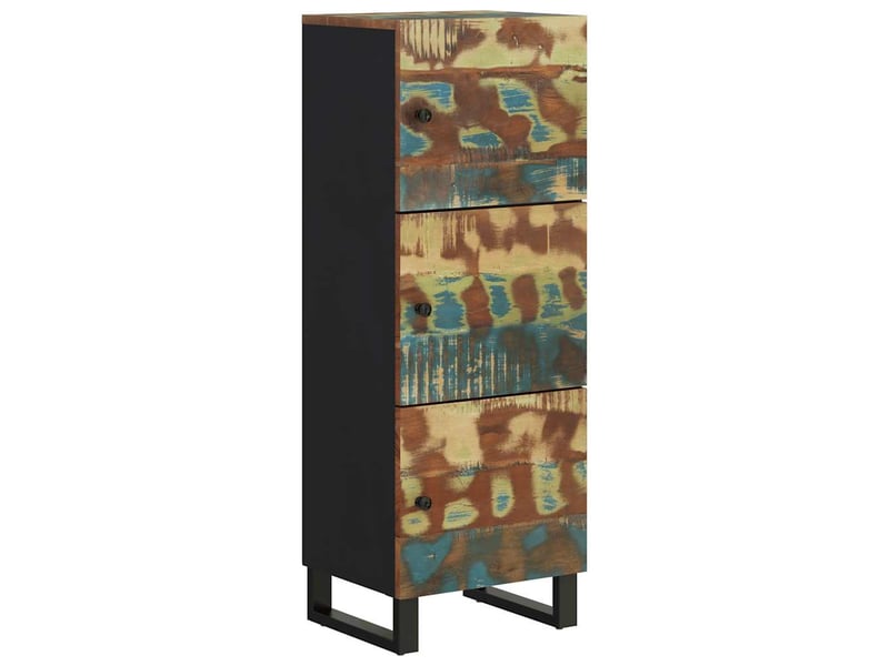  Buffet haut - bahut - meuble de rangement et tiroir 60x33x100 cm bois massif récupérationfer  - Conforama A