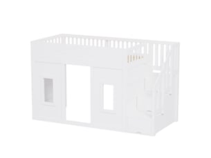 Lit mezzanine 90x200 cm BIQZUYA coloris blanc