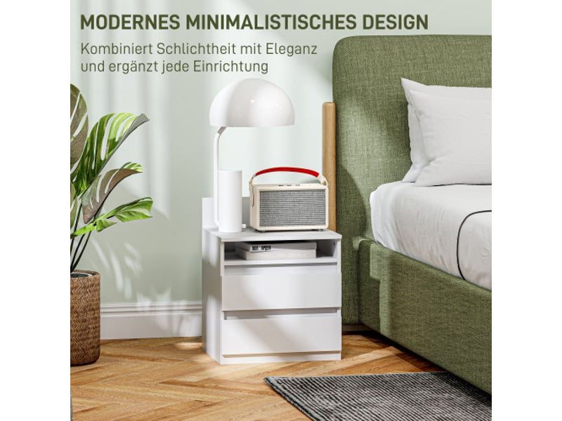  Meuble sous lavabo blanc compact avec tiroir, panneau aggloméré, pour salle de bains  - Conforama B