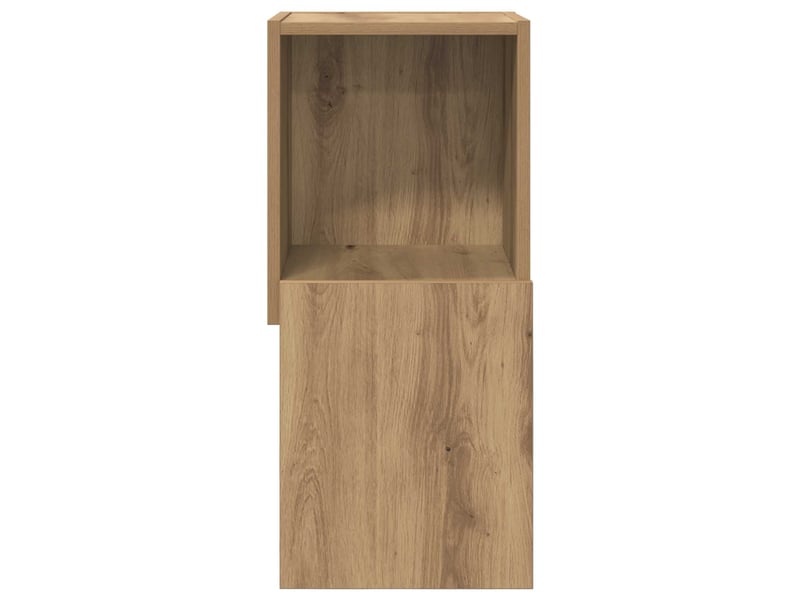  Meuble d'angle, meuble de rangement salon 30,5x30x65cm bois d'ingénierie chêne artisanal  - Conforama E