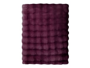 Plaid fourrure cocooning bordeaux 130x170 bubble