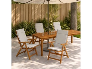 Lot de 4 coussins de chaise à dossier haut gemert cf59313