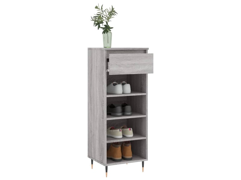  Meuble à chaussure, armoire à chaussures sonoma gris 40x36x105 cm bois d'ingénierie  - Conforama D