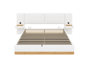 Lit coffre 140x200 cm LEYTN   coloris blanc