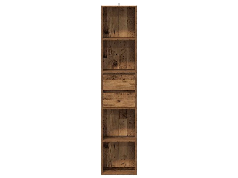  Bibliothèque, meuble de rangement salon vieux bois 36x30x171 cm bois d'ingénierie  - Conforama D