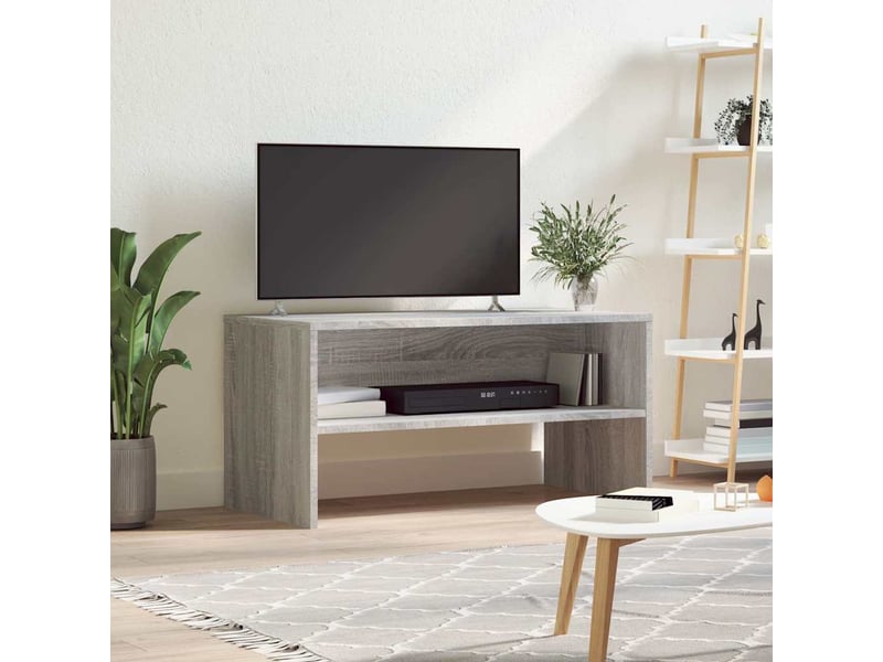  Meuble tv - banc tv - meuble de rangement sonoma gris 80x40x40 cm bois d'ingénierie  - Conforama B