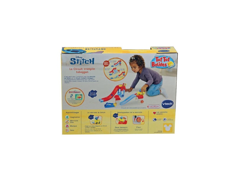  Circuit de jeu modulaire tut tut bolides stitch avec rampes et 2 magic zones VTE3417765973055 - Conforama D