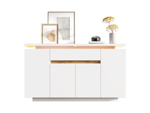 Buffet 4 porte(s)  1 tiroir(s) PANGIVO  - 140 cm coloris blanc 