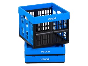 Vevor caisse plastique pliable 25 l lot de 3 cagette empilable rangement maison