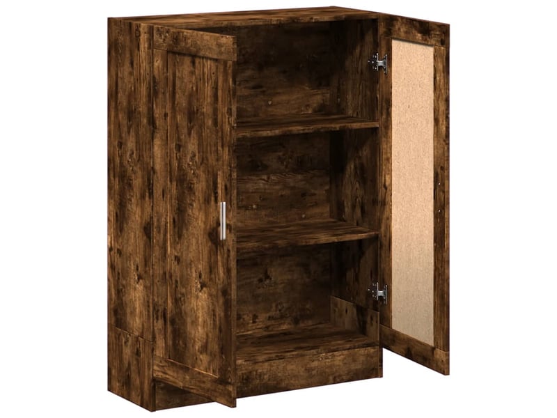  Bibliothèque, étagère de rangement chêne fumé 82,5x30,5x115 cm bois d'ingénierie  - Conforama D