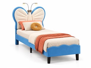 Lit simple 90x190 cm YYXLDYNB coloris bleu