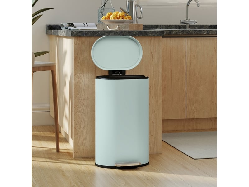 Poubelle de cuisine 30 l 36,5 x 31 x 61 cm à pédale verte - Conforama B