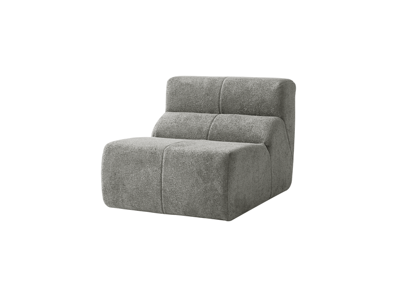  Fauteuil ergonomique à dossier haut  - mousse haute densité, velours gris clair 94 × 110 × 79 cm  - Conforama E