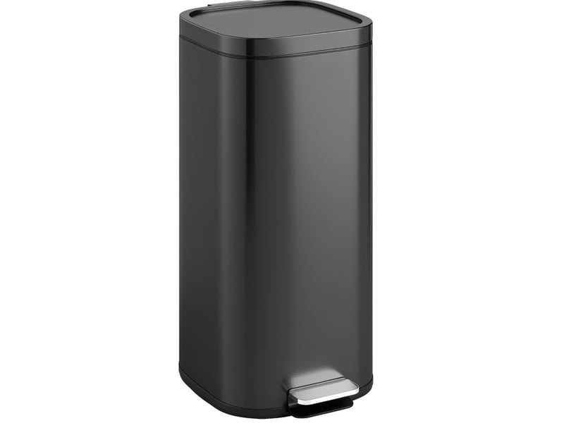 Poubelle de cuisine 30 l 36 × 29 cm à pédale noire - Conforama A