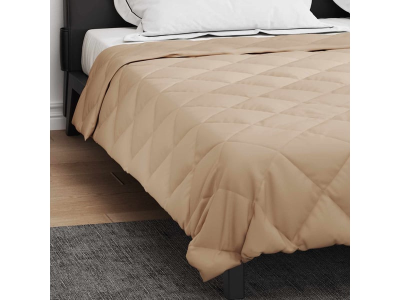 Duvet - couette d'été simple 220 x 200 cm été 200 gsm taupe - Conforama D