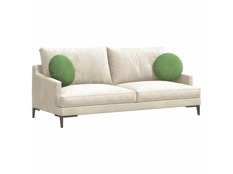  Lot de 2 coussins de siège, coussins décoratifs vert clair ø 40 x 13 cm velours cf59938  - Conforama C