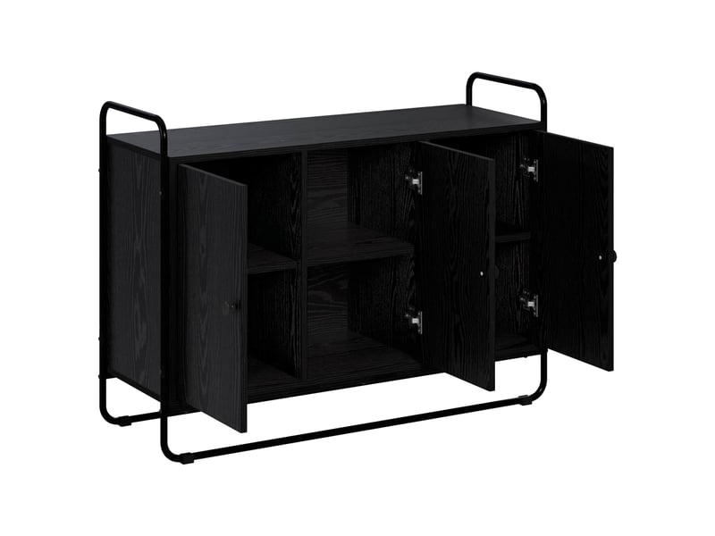  Buffet salon, buffet de rangement chêne noir 102x35x75 cm bois d'ingénierie shl12122  - Conforama C