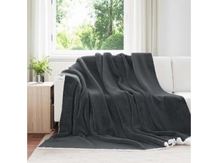 Plaid canapé gris foncé 220x240 cm 2.67 kg polaire