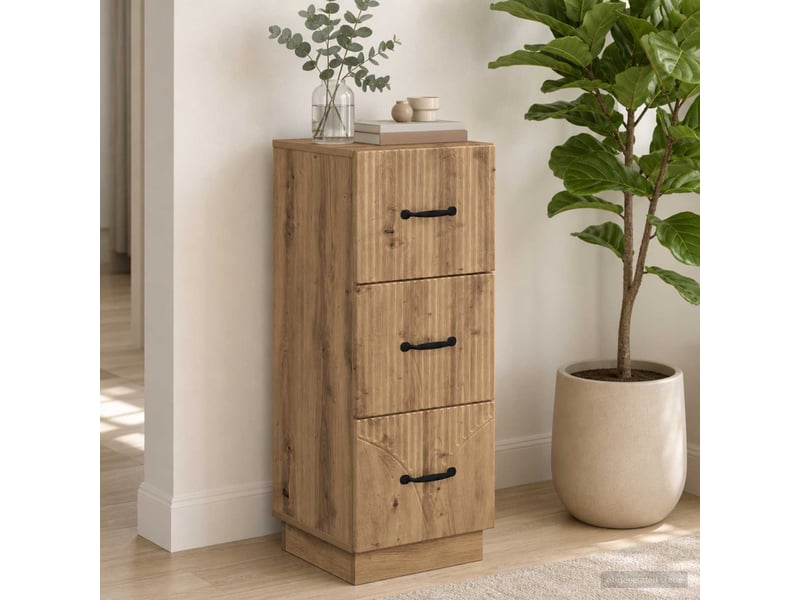 Armoire de rangement bureau, armoire à tiroirs 33 x 34.5 x 87 cm bois d'ingénierie shl4833 - Conforama B