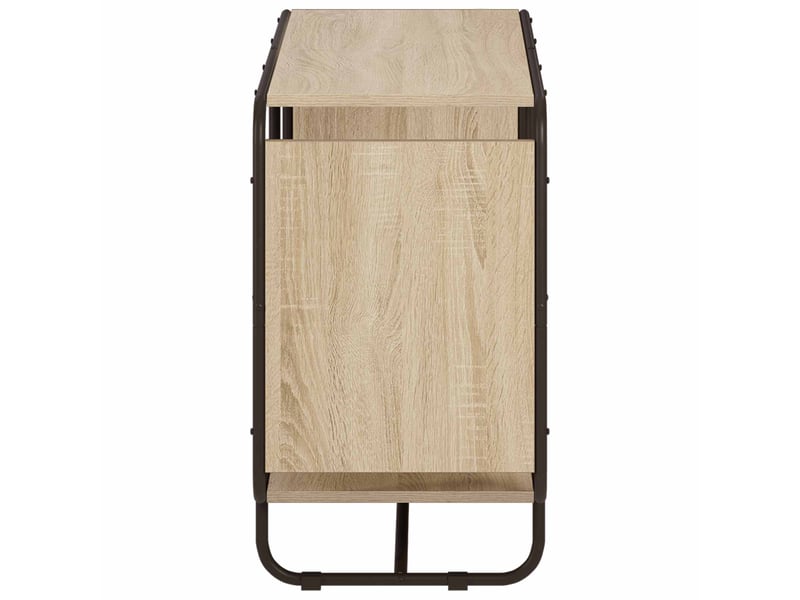  Buffet salon, buffet de rangement chêne sonoma 93.5x37.5x64.5 cm bois d'ingénierie  - Conforama D