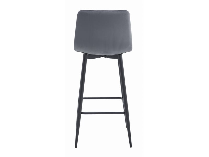 Family tabouret de bar nado - velours gris foncépieds noirs x 3  - Conforama E