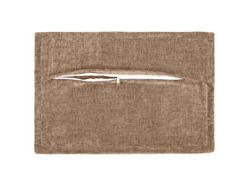 Lot de 6 housses de coussin houten marron 30 x 50 cm tissu chenille cf49845 - Conforama D