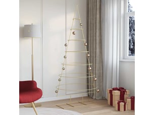 Arbre de noël, décoration de noël en métal doré 209 cm acier peint par poudre cf61733