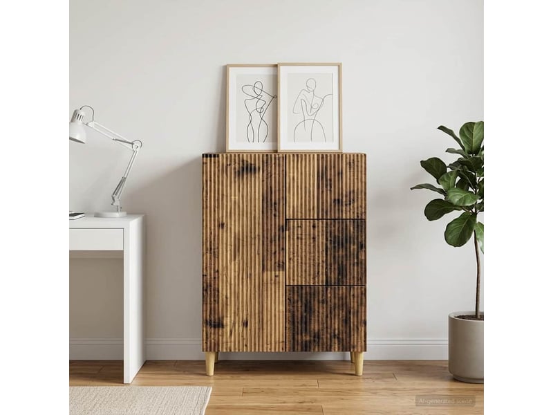  Buffet - bahut - meuble de rangement bois ancien 66 x 34,5 x 90 cm bois d'ingénierie  - Conforama B