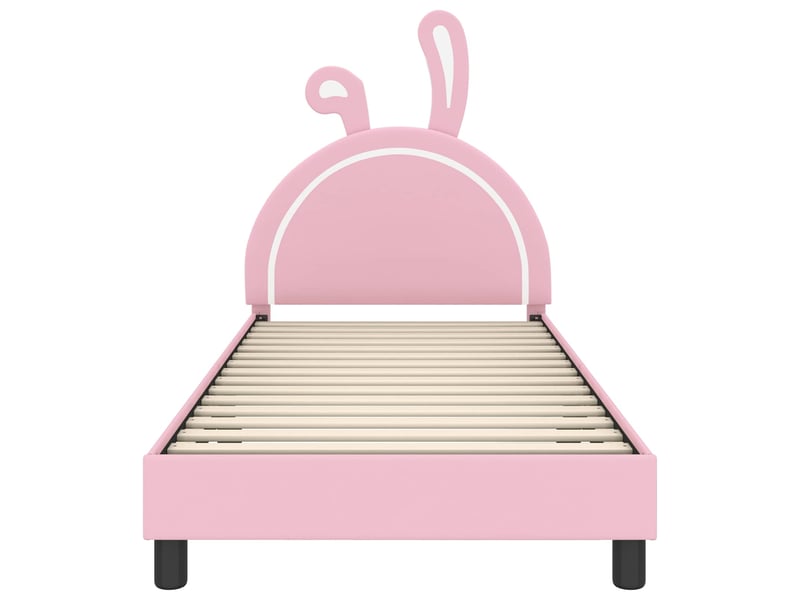 Cadre de lit pour enfants - lit jeune avec tête de lit rose 80 x 200 cm pu - Conforama E