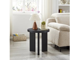 Table basse rond(e) coloris noir <strong>BEAUNIV</strong> <strong></strong> - 44.5 cmx44.5 cm