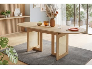 Table à manger extensible 120160 × 80 cm, teinte chêne