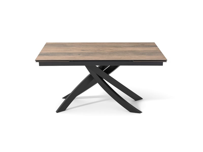Table extensible 180 à 260 cm céramique effet bois pied entrecroisé - texas 11  - Conforama E