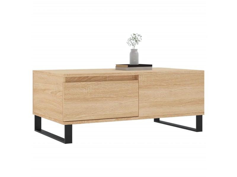  Table basse | table de salon chêne sonoma 90x50x36,5 cm bois d'ingénierie shl8448  - Conforama D