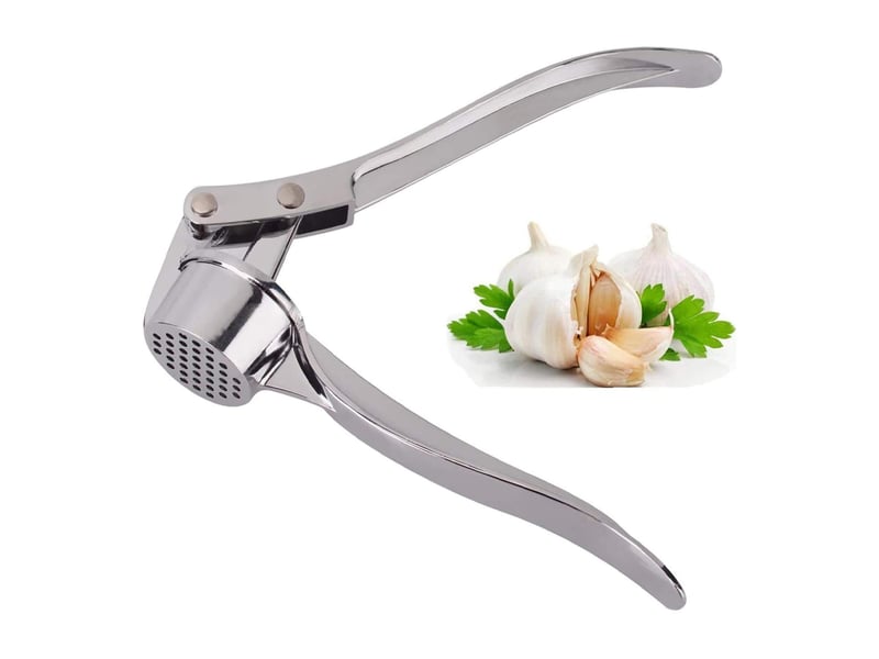 Presse-ail de cuisine professionnel, hachoir à ail, broyeur de gingembre, presse-ail robuste, facile à nettoyer et durable  - Conforama A