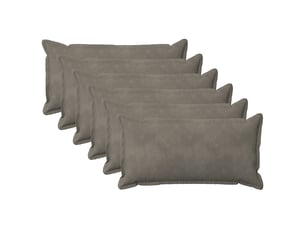 Lot de 6 coussins avec oreiller, coussins décoratifs houten gris clair fløjl cf51246