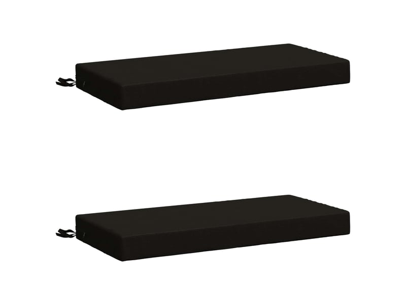 Lot de 2 coussins de banc, coussins d'assise soest 100 % polyester noir cf57290 - Conforama B