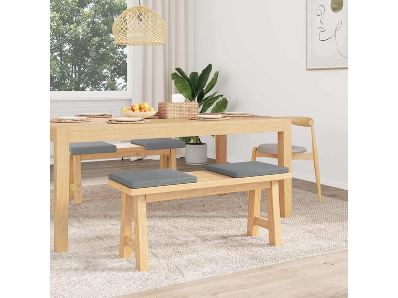  Lot de 4 coussins de banc, coussins d'assise, coussins pour chaisecanapé tissu gris clair profondeur 35 cm cf52583  - Conforama C