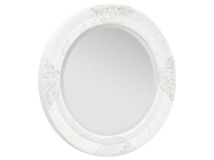 Miroir rond(e) à fixer coloris blanc <strong></strong>  <strong></strong> - 50 cm x 50 cm