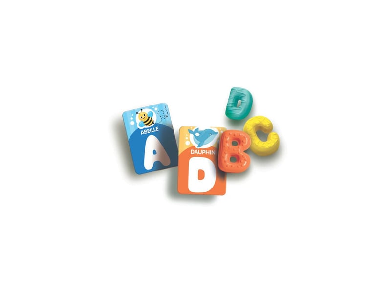  Jeu educatif bocal des lettres 30 cartes illustrees 26 lettres plastique CLE8005125529230 - Conforama C